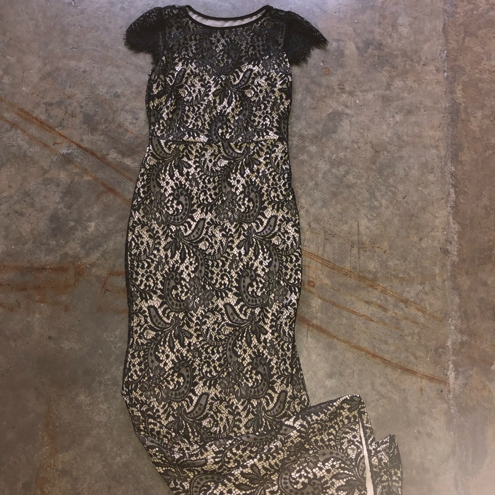 Black lace gown